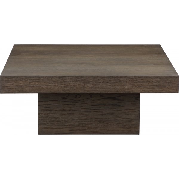 Torino soffbord 100 x 100 cm - Brunlackerad ekfan�r