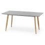 Birte eettafel 160-200 cm - Grijs/eiken