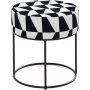 Moon Steel sittpuff - Svart/vit