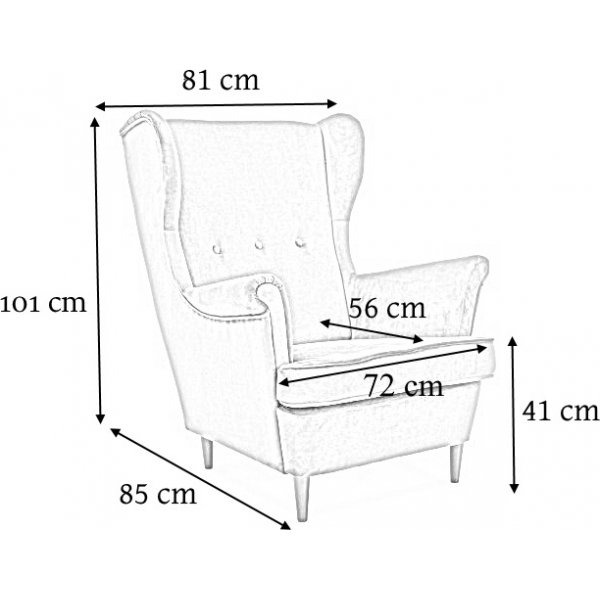 Fauteuil Salomon - Velours beige Fauteuil Salomon - Velours beige