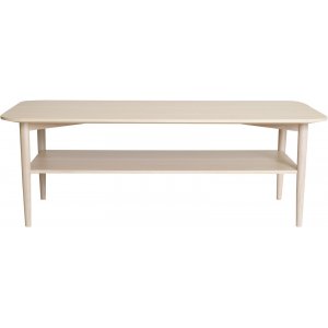 Table basse Kalmar 135 cm - Placage chne pigment blanc