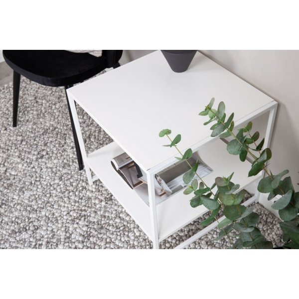 Table d'appoint Train avec étagère 50,8 x 50,8 cm - Blanc Table d'appoint Train avec étagère 50,8 x 50,8 cm - Blanc