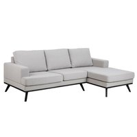 Ventura soffa - Ljusgrå/svart - Höger Ventura soffa - Ljusgrå/svart - Höger