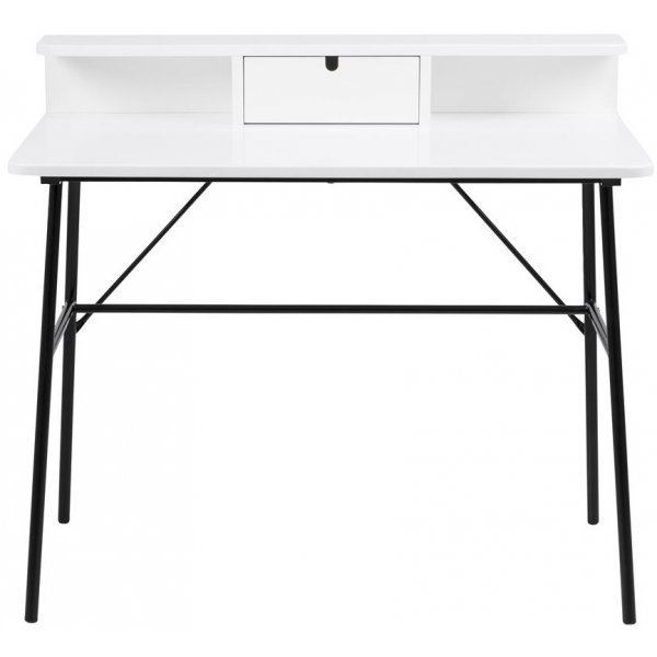 Pascal skrivbord 100x55 cm - Vit/svart Pascal skrivbord 100x55 cm - Vit/svart