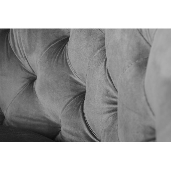 Fåtölj chesterfield grå sammet Royal + Fläckborttagare för möbler Fåtölj chesterfield grå sammet Royal + Fläckborttagare för möbler