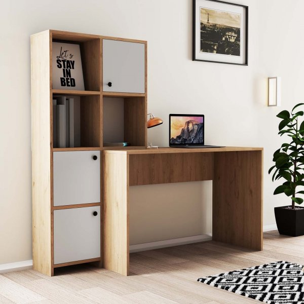 Bureau Silence 156,8 x 51,5 cm, gauche - Chne/blanc