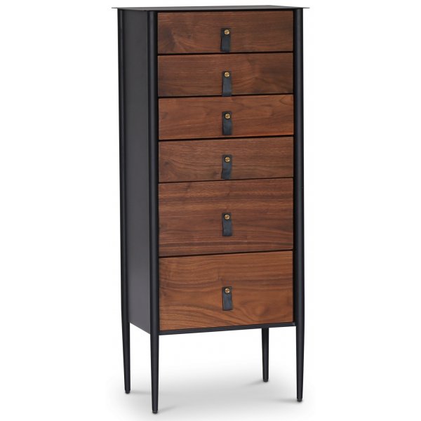 Flash byr H 115cm - Svart/valnt