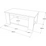 Luvio soffbord 15, 96x50 cm - Silver/antracit