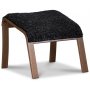 Lammet / Fushion fotpall i frskinn scandinavian dark grey - Brunbetsad ek