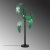 Lampadaire Palm - Noir/vert