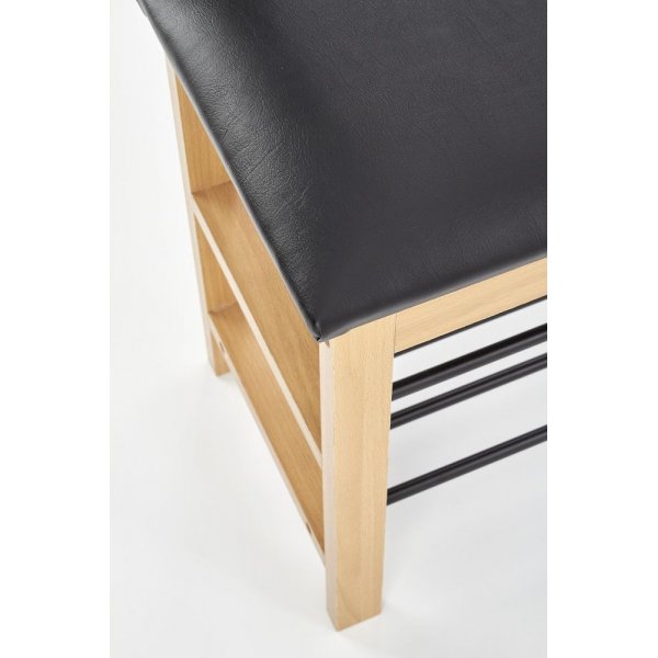 Veronika sittbänk med skoförvaring Svart (PU) / Trä Veronika sittbänk med skoförvaring Svart (PU) / Trä