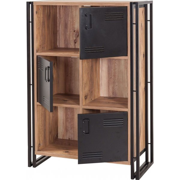 Cosmo Neva boekenkast - Grenen/zwart Cosmo Neva boekenkast - Grenen/zwart