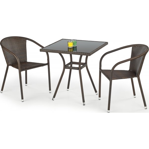 Benin matbord 70 cm - Mörkbrun konstrotting Benin matbord 70 cm - Mörkbrun konstrotting