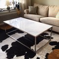 Accent soffbord 130 cm - Marmor / Stål Accent soffbord 130 cm - Marmor / Stål