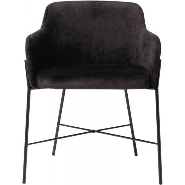 Praxis karmstol - Svart sammet/svart Praxis karmstol - Svart sammet/svart