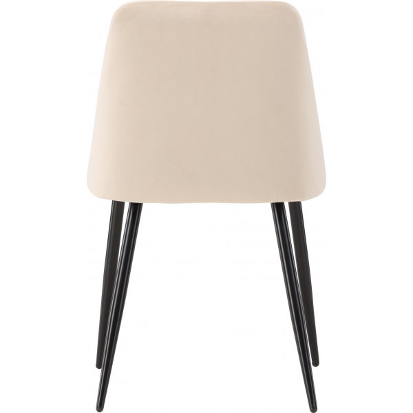 Night matstol - Beige sammet/svart Night matstol - Beige sammet/svart