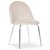 Groupe de salle  manger Plaza, table en marbre avec 4 chaises en velours Plaza - Beige/Blanc/Chrome