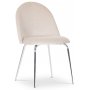 Plaza matgrupp, marmorbord med 4 st Plaza sammetsstolar - Beige/Vit/Krom