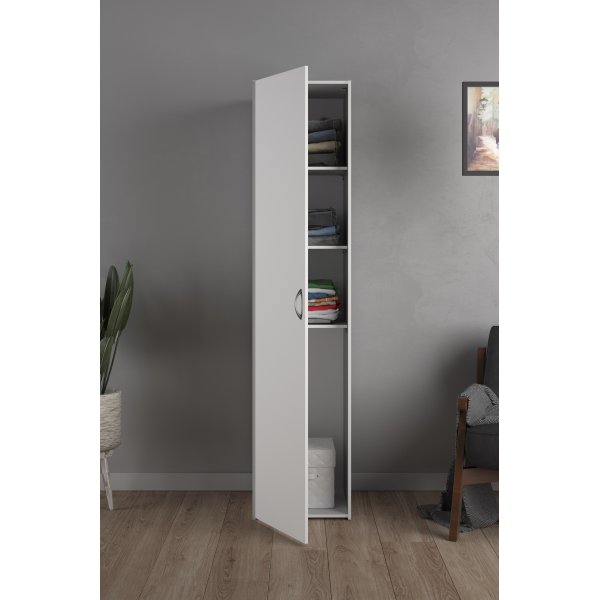 Garderob vit 40 cm bred och 175 cm hg + Mbeltassar