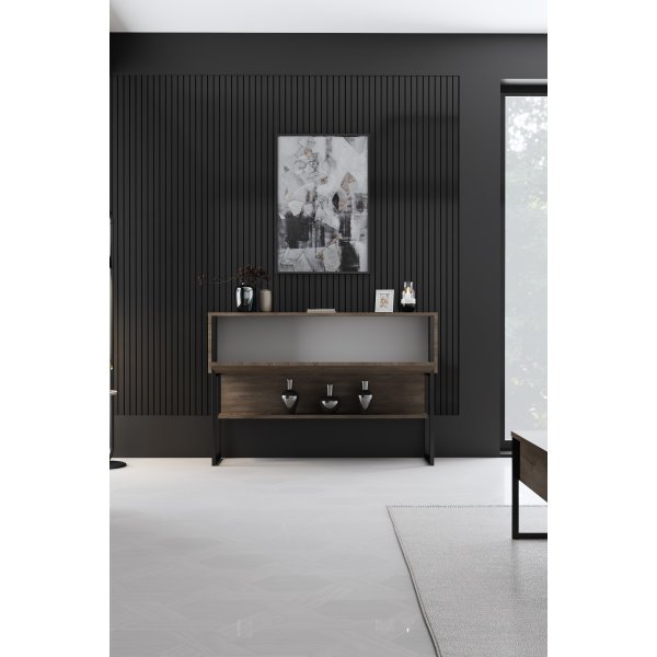 Table relief Lux 120 x 30 cm - Noyer/noir Table relief Lux 120 x 30 cm - Noyer/noir