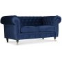 Sheffield Chesterfield 2-sits soffa - Bl (sammet)