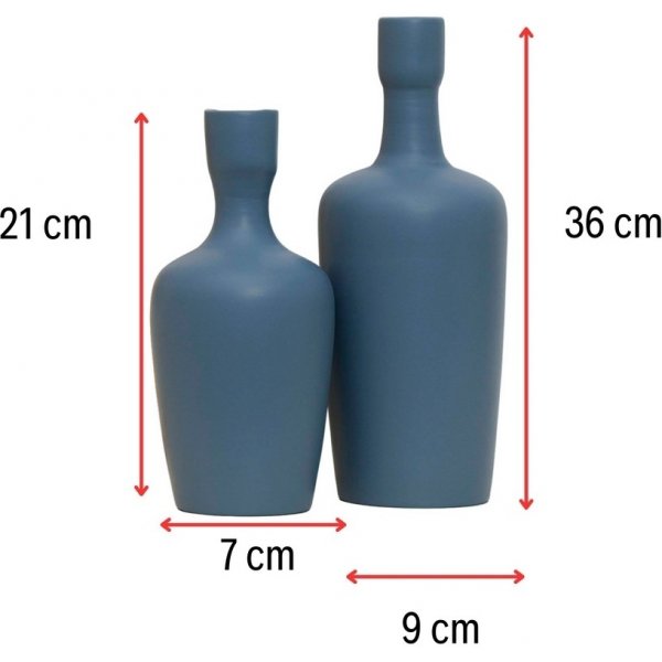 Ensemble de vases Whells - Gris/bleu Ensemble de vases Whells - Gris/bleu