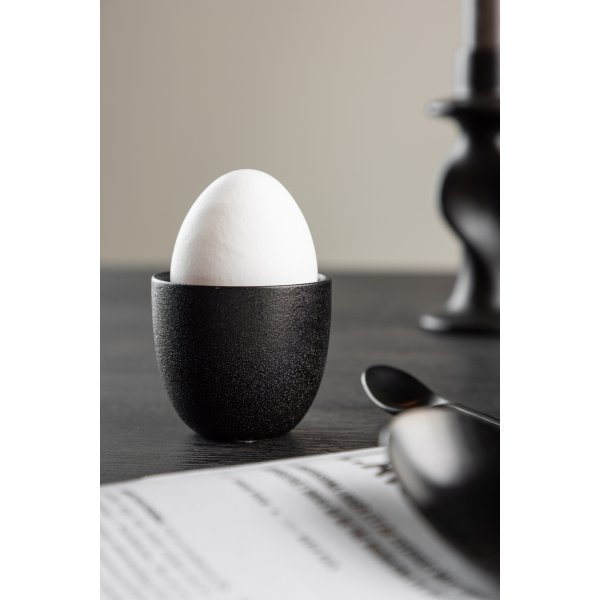 Wabi sabi eierdopje - Zwart