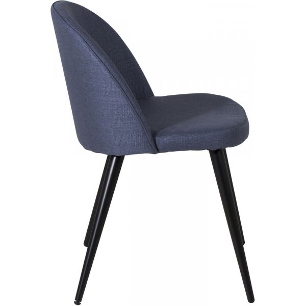 Alice matstol - Svart/blå sammet Alice matstol - Svart/blå sammet