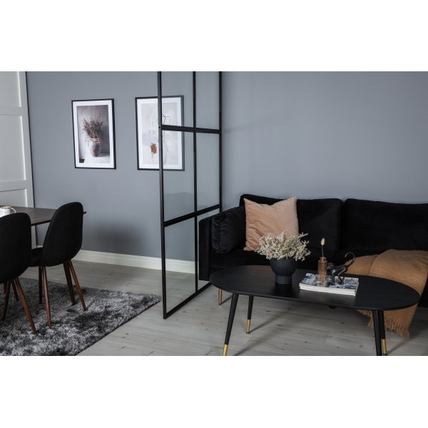 Leif industrivgg 120 x 210 cm - Svart