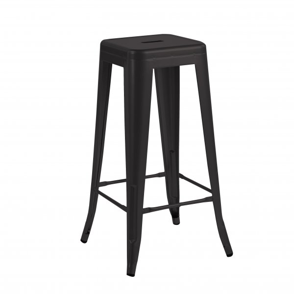 Iris barstol i svart metall - Sitthöjd 77 cm Iris barstol i svart metall - Sitthöjd 77 cm
