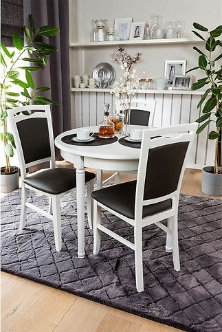 Table  manger Lucan 4 95-195 x 95 cm - Blanc