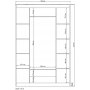 Inci kledingkast 140 x 50 x 210 cm - Wit