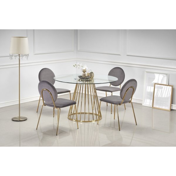 Liverpool ronde eettafel 120 cm - Goud