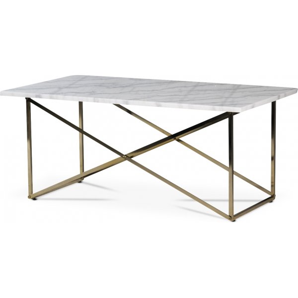 Paladium soffbord 110 x 60 cm - Mssing / kta ljus marmor