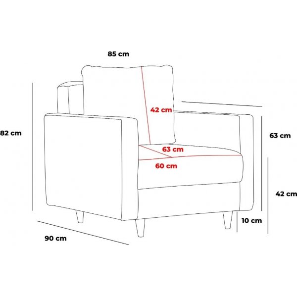 Eca fauteuil - Antraciet + Textielreiniging voor meubels Eca fauteuil - Antraciet + Textielreiniging voor meubels