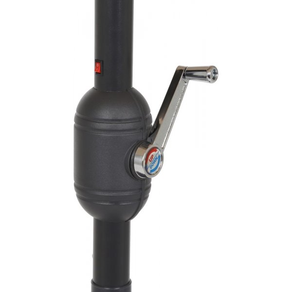 Parasoll Malta med soldriven LED belysning - Ljusgrå Parasoll Malta med soldriven LED belysning - Ljusgrå