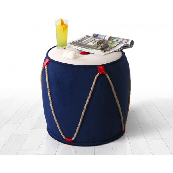 Fora sittpuff - Bl/vit