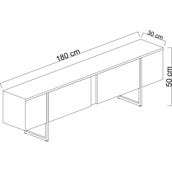 TV-bänk Lux i valnöt - 180 cm TV-bänk Lux i valnöt - 180 cm