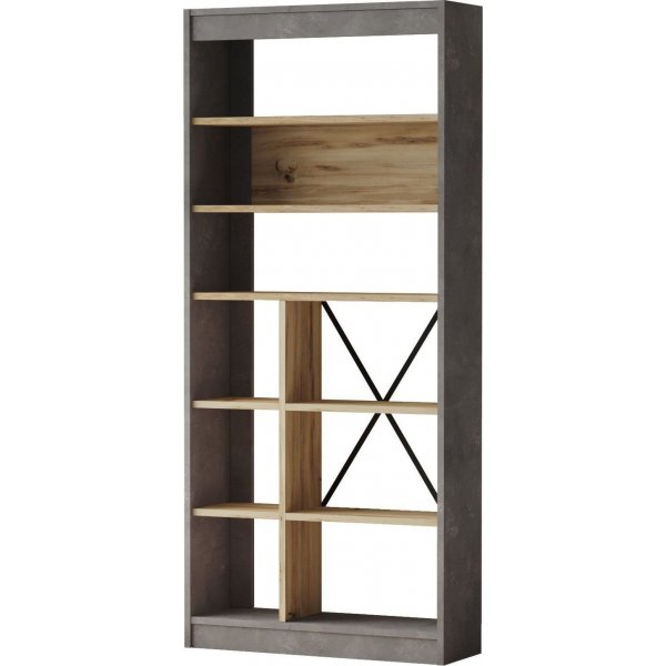 Luvio bokhylla 19 - Ek/silver