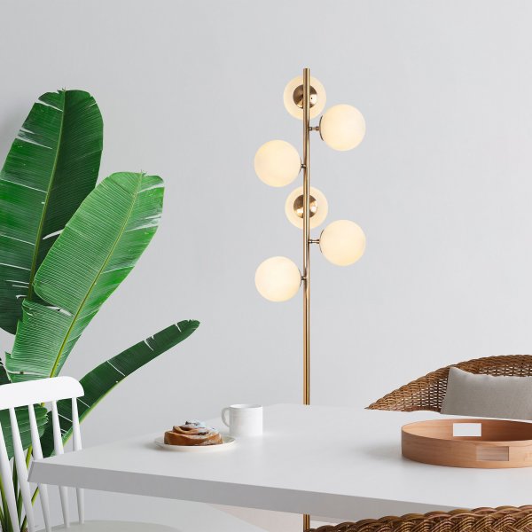 Lampadaire à facettes opale - Vintage Lampadaire à facettes opale - Vintage