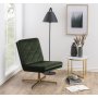 Alisma sidobord 50 cm - Vit marmor/guld