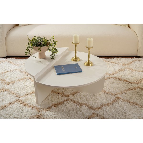 Orion soffbord 90 x 90 cm - Vitmålat trä Orion soffbord 90 x 90 cm - Vitmålat trä