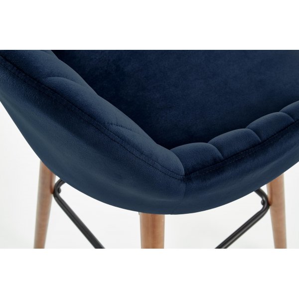 Tabouret de bar Wilfrid - Bleu fonc