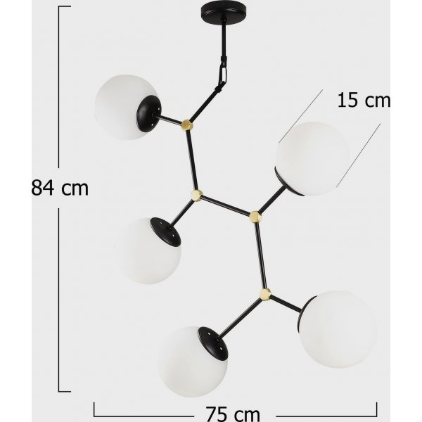 Plafonnier Damar 6311 - Noir/blanc Plafonnier Damar 6311 - Noir/blanc