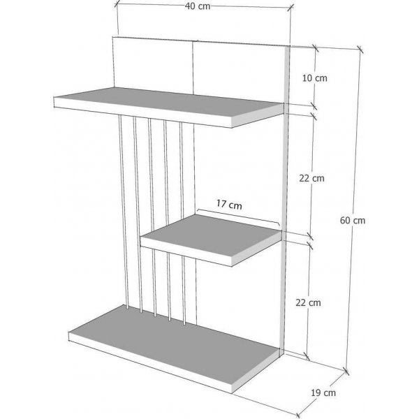 Kinik wandplank - Antraciet Kinik wandplank - Antraciet