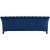 Milton 3-zits Chesterfield bank in blauw fluweel