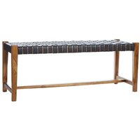 Porto sittbänk - Svart / Teak Porto sittbänk - Svart / Teak