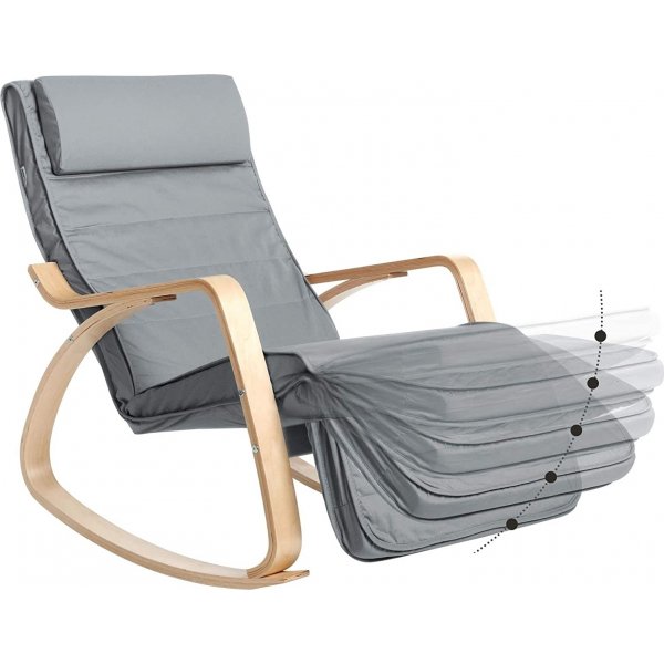 Chaise berçante Ubbe - Gris Chaise berçante Ubbe - Gris