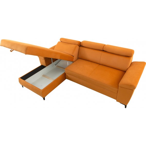 Santi slaapbank links - Oranje Santi slaapbank links - Oranje