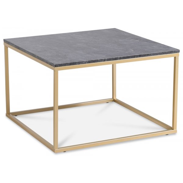 Accent soffbord 75x75 cm - Gr marmor / Matt mssing